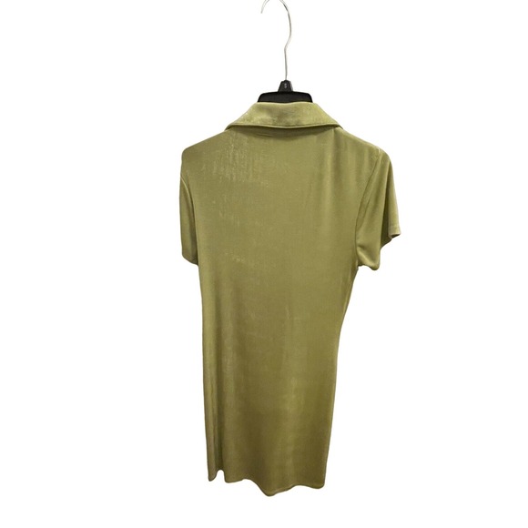 Wild Fable Green Short Sleeve Button Down Stretch Bodycon Dress Size Small. - Picture 3 of 3